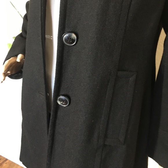 St. John’s Bay Black Long Pea Coat - Picture 5 of 8